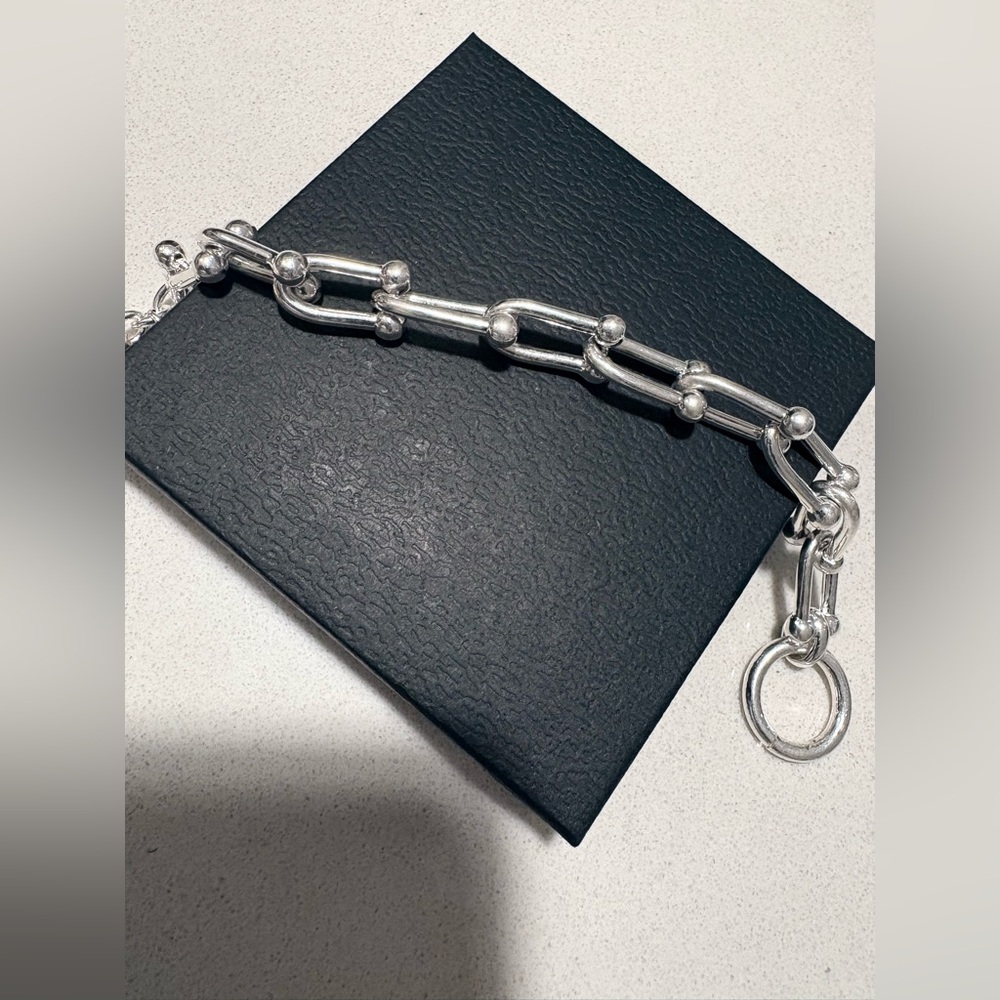 High Quality Italian made Sterling Silver plated Chain Link Bracelet